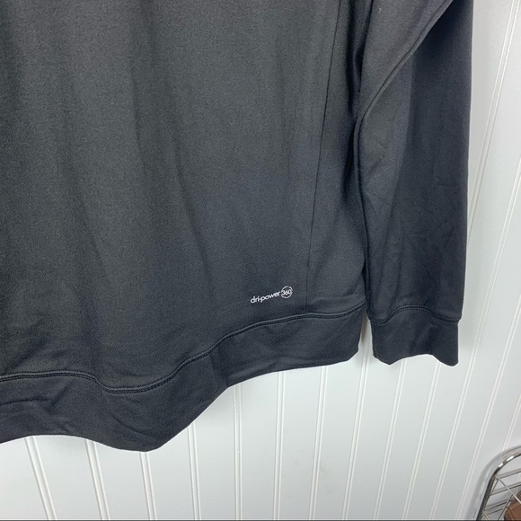 Russell Athletic Dri Power 360 Henley Hoodie Black - Picture 6 of 8
